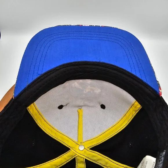 Sonic the Hedgehog SEGA Snapback Hat Character Collage Brim Black Blue Gamer Cap - Picture 6 of 9